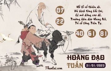 HOÀNG ĐẠO TUẦN 31/01/2023