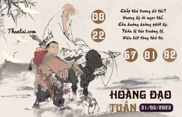 HOÀNG ĐẠO TUẦN 31/03/2023