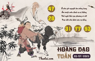 HOÀNG ĐẠO TUẦN 20/07/2023