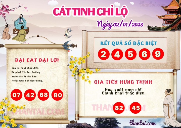 CÁT TINH CHỈ LỘ 01/01/2023