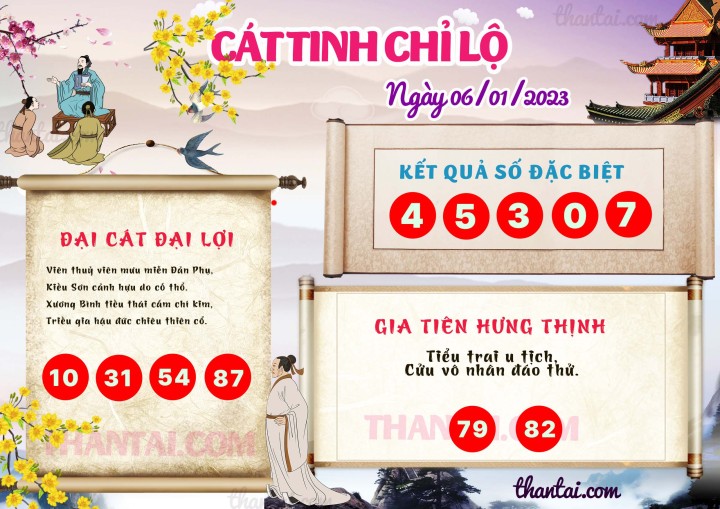 CÁT TINH CHỈ LỘ 01/01/2023