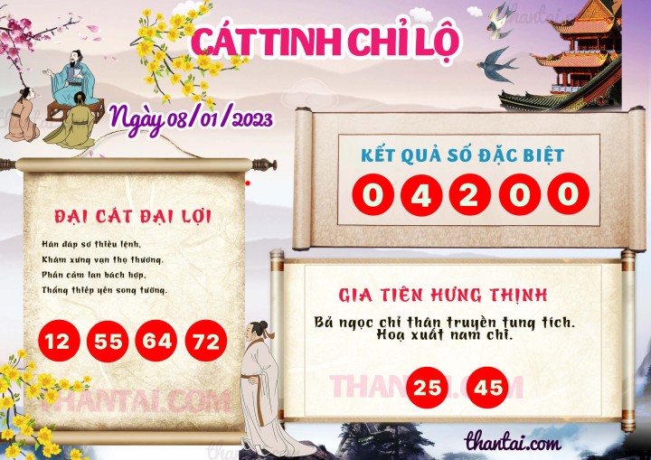 CÁT TINH CHỈ LỘ 01/01/2023