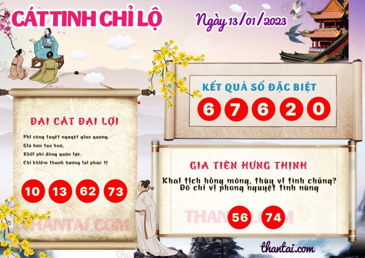 CÁT TINH CHỈ LỘ 01/01/2023