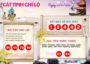 CÁT TINH CHỈ LỘ 15/01/2023