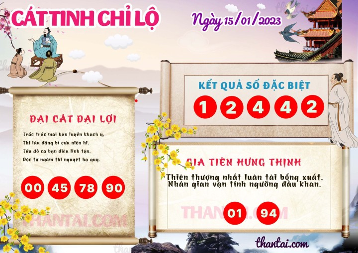 CÁT TINH CHỈ LỘ 01/01/2023