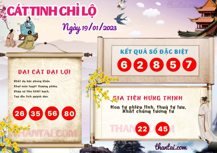CÁT TINH CHỈ LỘ 04/01/2023