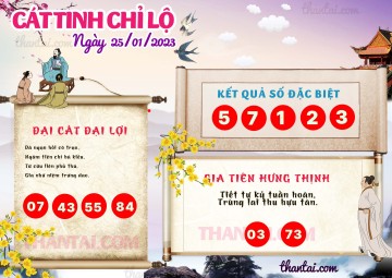 CÁT TINH CHỈ LỘ 25/01/2023