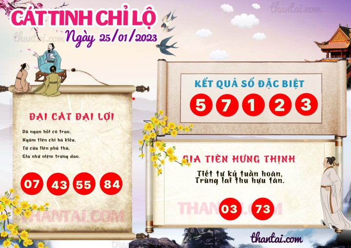 CÁT TINH CHỈ LỘ 10/01/2023