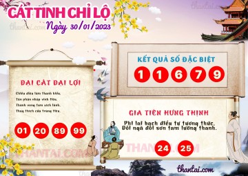 CÁT TINH CHỈ LỘ 30/01/2023