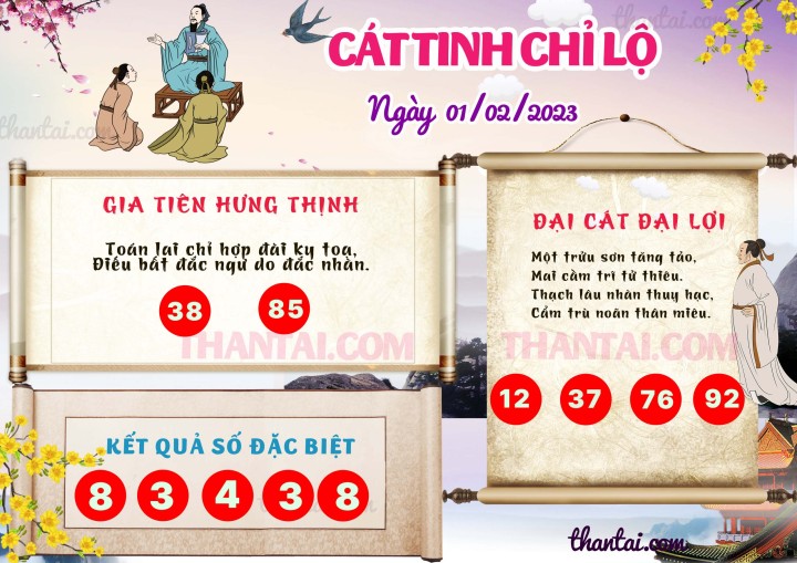 CÁT TINH CHỈ LỘ 17/01/2023