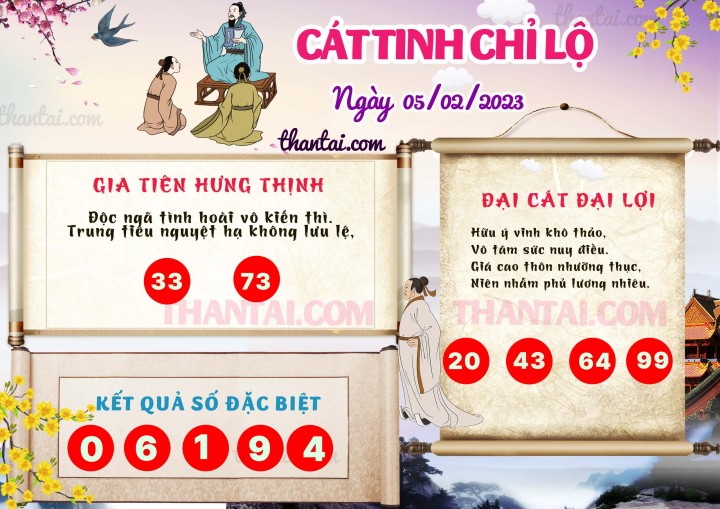 CÁT TINH CHỈ LỘ 21/01/2023