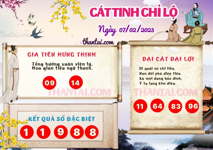 CÁT TINH CHỈ LỘ 23/01/2023
