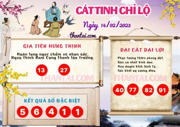 CÁT TINH CHỈ LỘ 14/02/2023