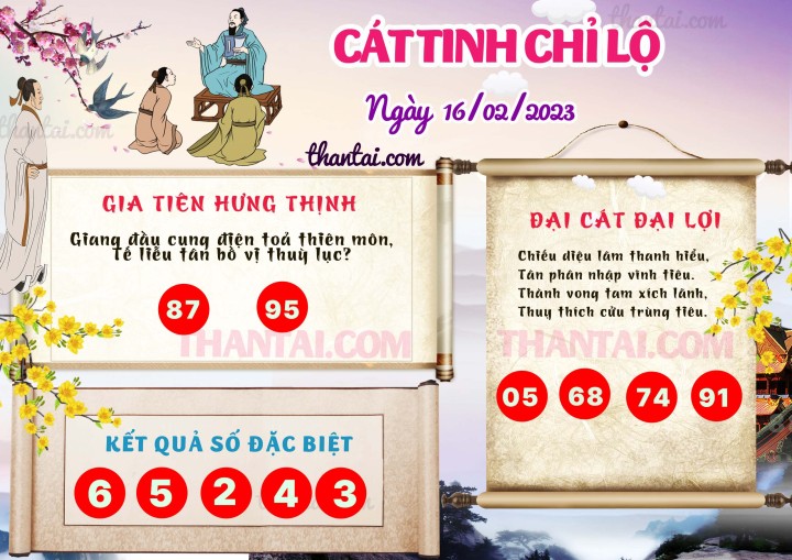 CÁT TINH CHỈ LỘ 01/02/2023
