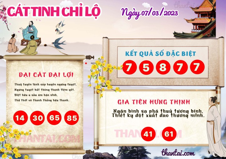 CÁT TINH CHỈ LỘ 20/02/2023