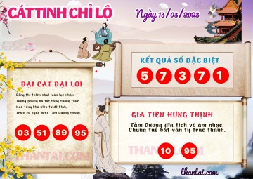 CÁT TINH CHỈ LỘ 13/03/2023