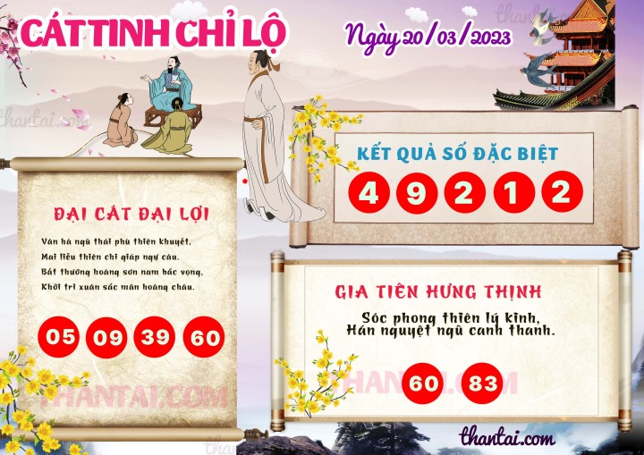 CÁT TINH CHỈ LỘ 05/03/2023