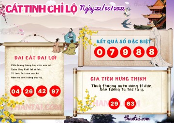 CÁT TINH CHỈ LỘ 22/03/2023