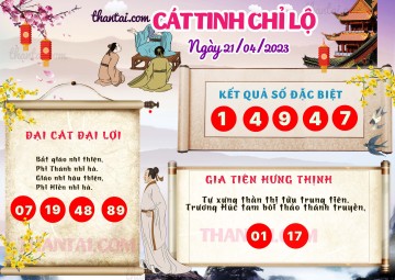 CÁT TINH CHỈ LỘ 21/04/2023