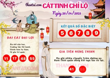 CÁT TINH CHỈ LỘ 26/04/2023