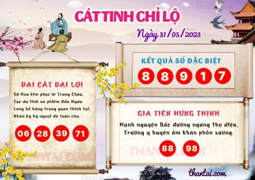 CÁT TINH CHỈ LỘ 31/05/2023