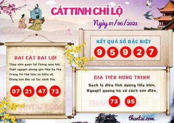 CÁT TINH CHỈ LỘ 01/06/2023