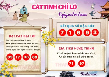 CÁT TINH CHỈ LỘ 02/06/2023