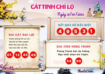 CÁT TINH CHỈ LỘ 18/06/2023