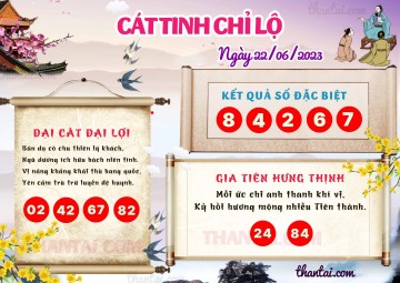 CÁT TINH CHỈ LỘ 22/06/2023