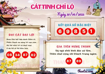 CÁT TINH CHỈ LỘ 30/06/2023