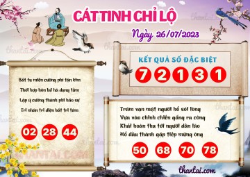 CÁT TINH CHỈ LỘ 26/07/2023