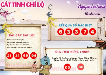 CÁT TINH CHỈ LỘ 23/08/2023