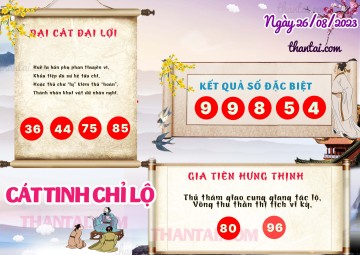 CÁT TINH CHỈ LỘ 26/08/2023