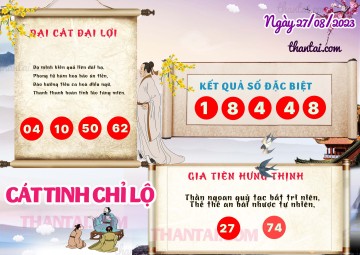 CÁT TINH CHỈ LỘ 27/08/2023