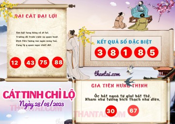 CÁT TINH CHỈ LỘ 28/08/2023