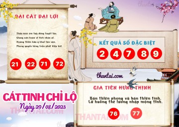 CÁT TINH CHỈ LỘ 29/08/2023