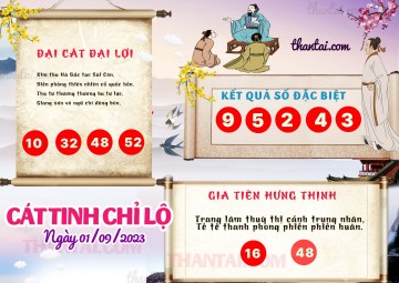 CÁT TINH CHỈ LỘ 01/09/2023