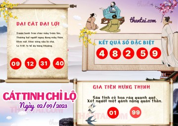 CÁT TINH CHỈ LỘ 02/09/2023