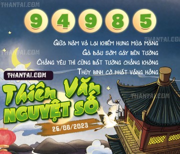 THIÊN VĂN NGUYỆT SỐ 26/08/2023