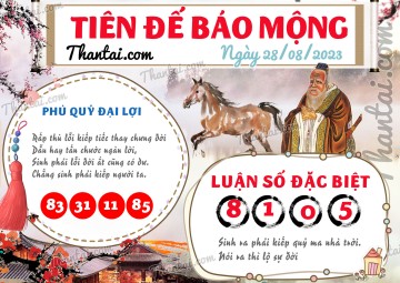 Tiên Đế Báo Mộng 28/08/2023