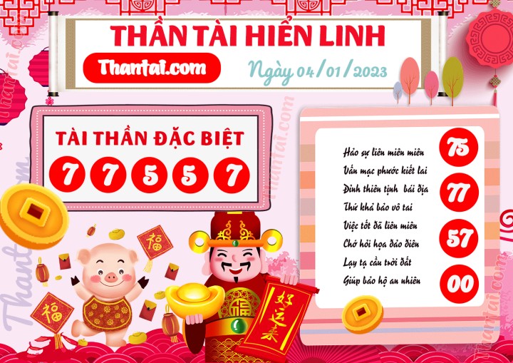 THẦN TÀI HIỂN LINH 01/01/2023