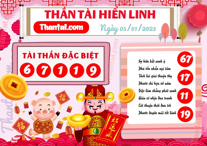 THẦN TÀI HIỂN LINH 01/01/2023