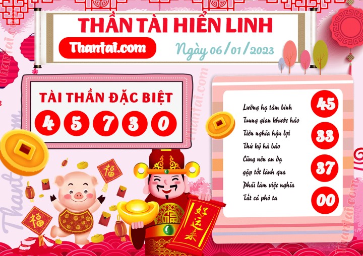 THẦN TÀI HIỂN LINH 01/01/2023