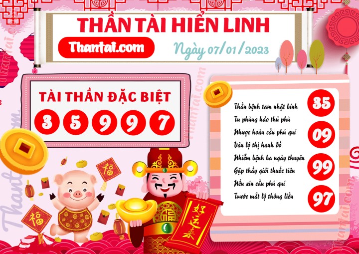 THẦN TÀI HIỂN LINH 01/01/2023