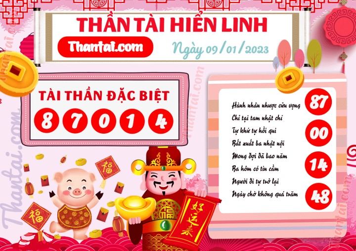 THẦN TÀI HIỂN LINH 01/01/2023