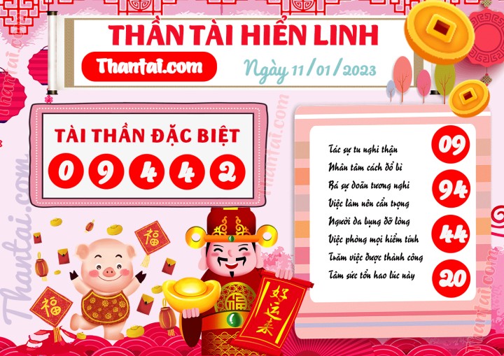 THẦN TÀI HIỂN LINH 01/01/2023