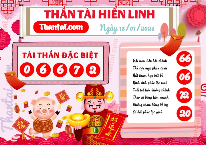 THẦN TÀI HIỂN LINH 01/01/2023