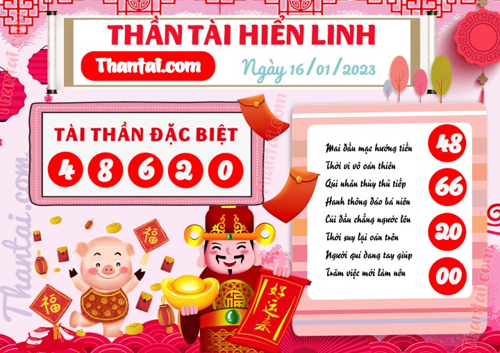 THẦN TÀI HIỂN LINH 01/01/2023