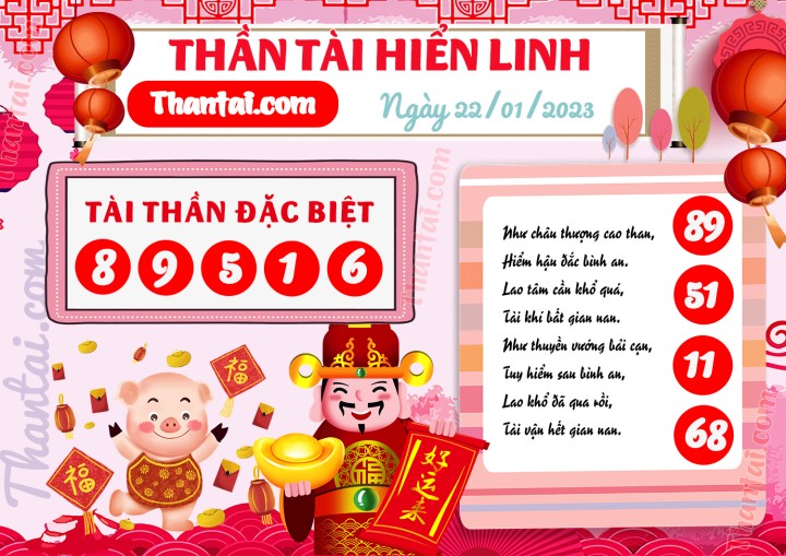 THẦN TÀI HIỂN LINH 07/01/2023