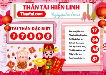 THẦN TÀI HIỂN LINH 23/01/2023